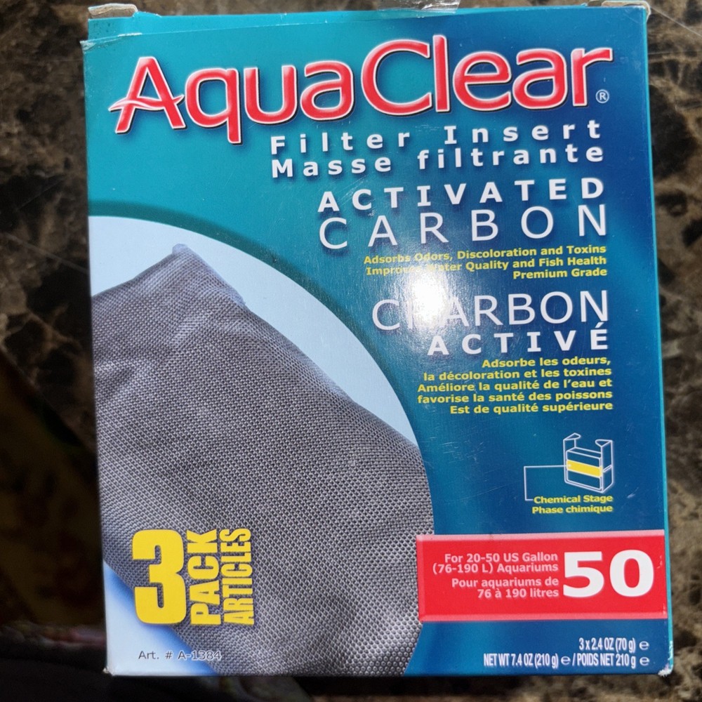 Aquarium, Aquaclear Activated Carbon Filter Inserts (Size 50 - 3 count)