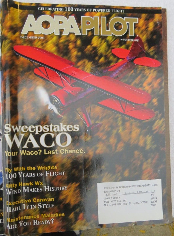 12 Issues 2003 AOPA Pilot Magazine - January to December