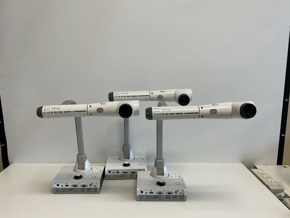 Lot #7:  Lot of 3 Elmo TT-12 Interactive Document Camera