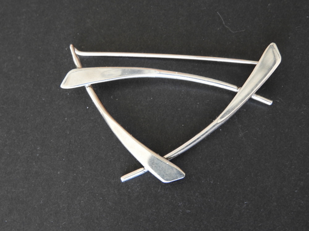 Sterling Silver E Klien Geometric Design Pin 4.3 grams BH