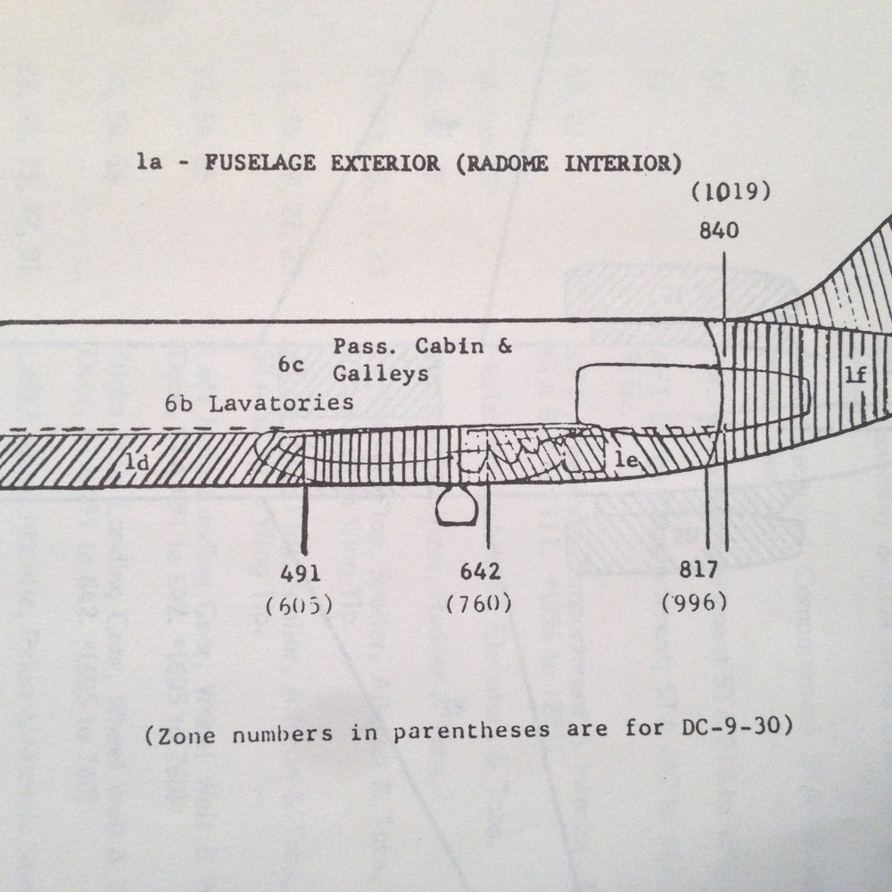 DC9-10 Maintenance & Engineering Zones, Stations, Lubrication Doors Booklet