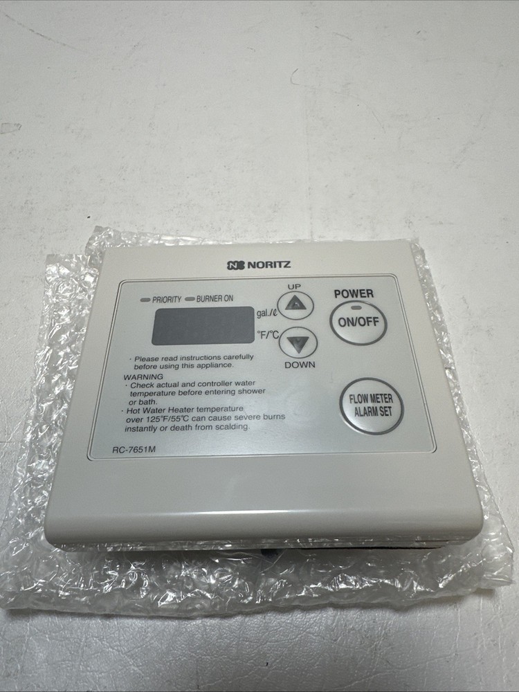 Noritz RC-7651M Remote Controller Fahrenheit and Celsius Water Heater
