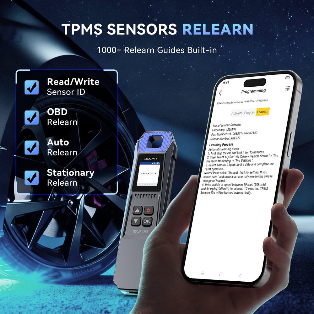 ThinkScan 689BT TPMS Program Scanner Tire System Full Diagnostic Tool 35+Resets