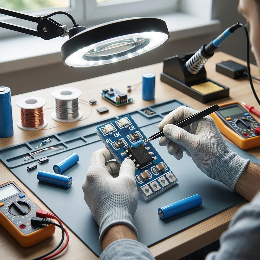 Solar MPPT Lithium Battery Charger Module 1A, LiPo/Li-ion, Blue