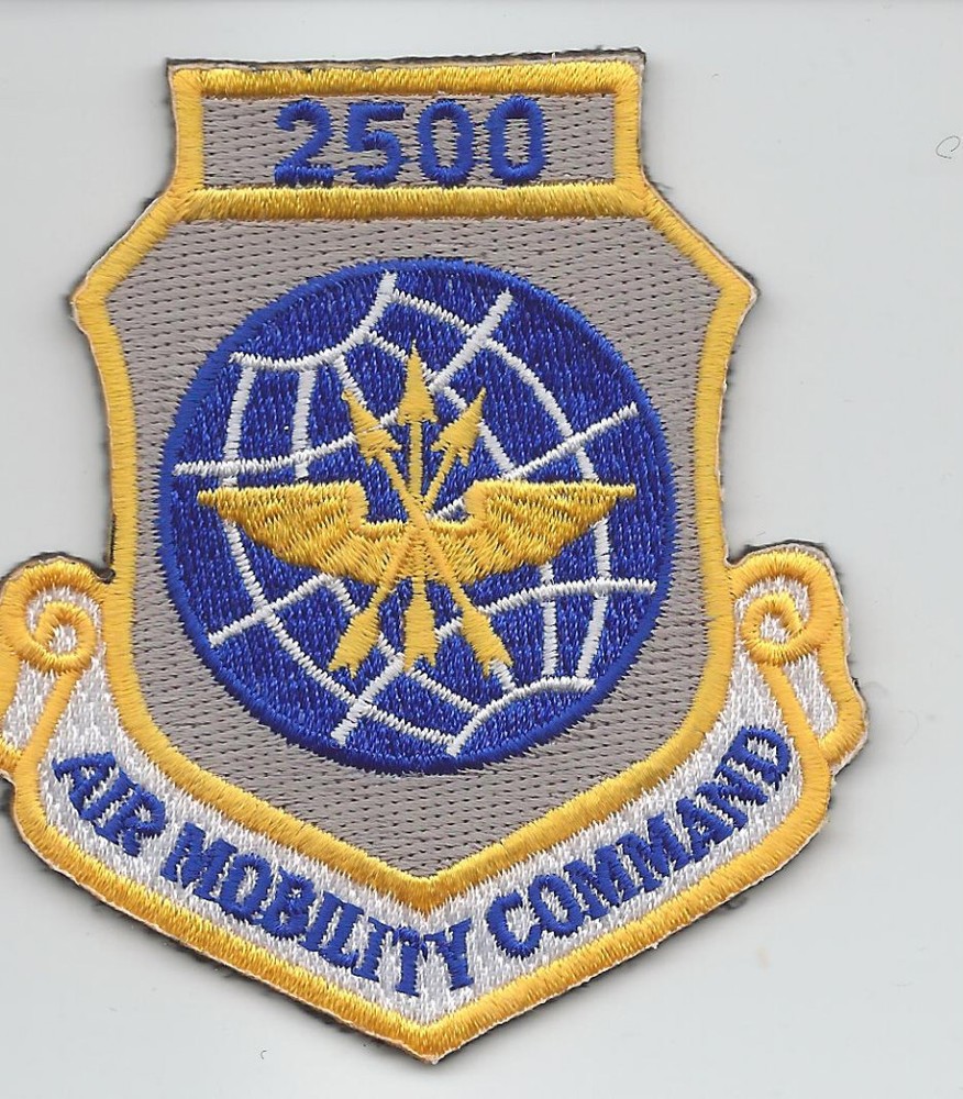 AIR MOBILITY COMMAND 2500 HOURS patch