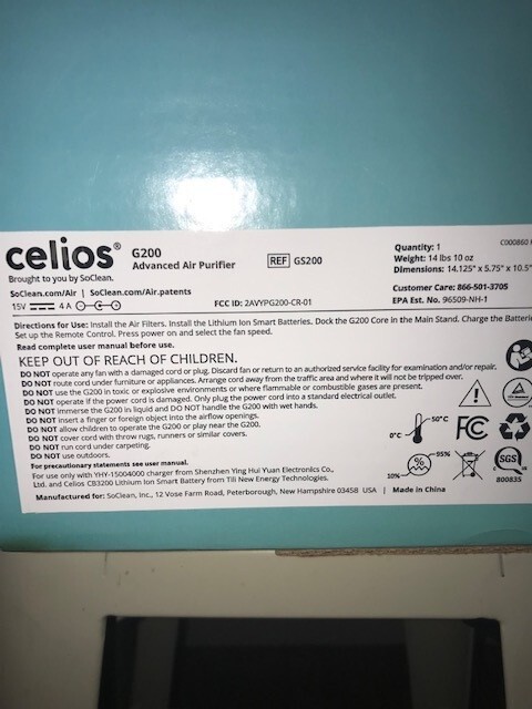 Celios G200 Advanced Air Purifier