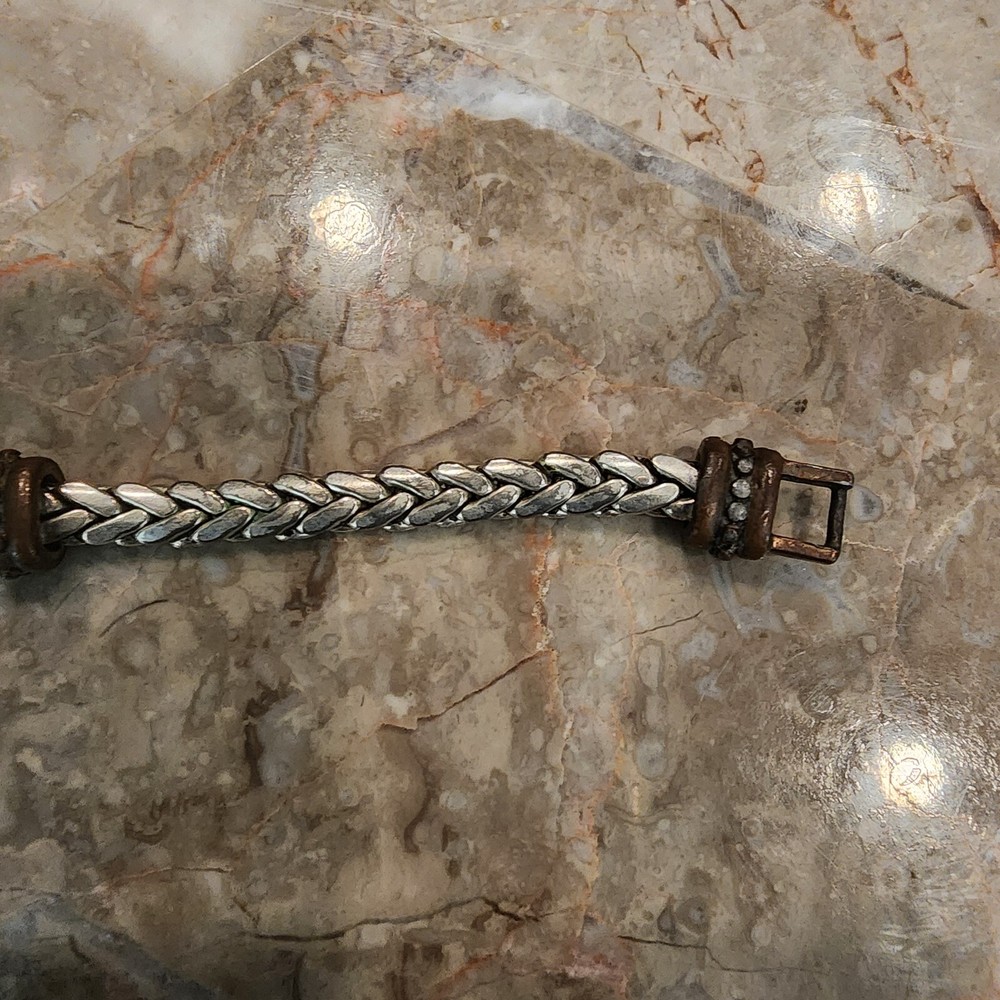 Silver Tone Braided 7.5"Long Bracelet