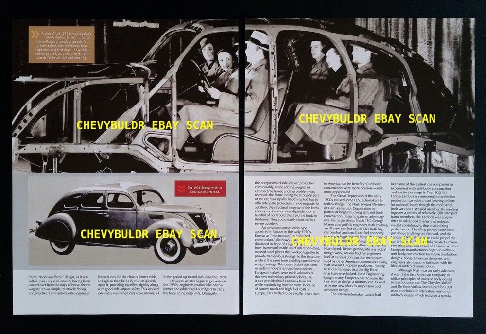 1920-'67 Unibody Construction Designed Cars Info Article