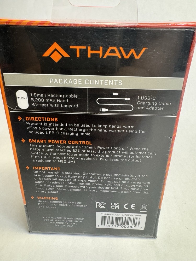 THAW Hand Warmer Rechargeable