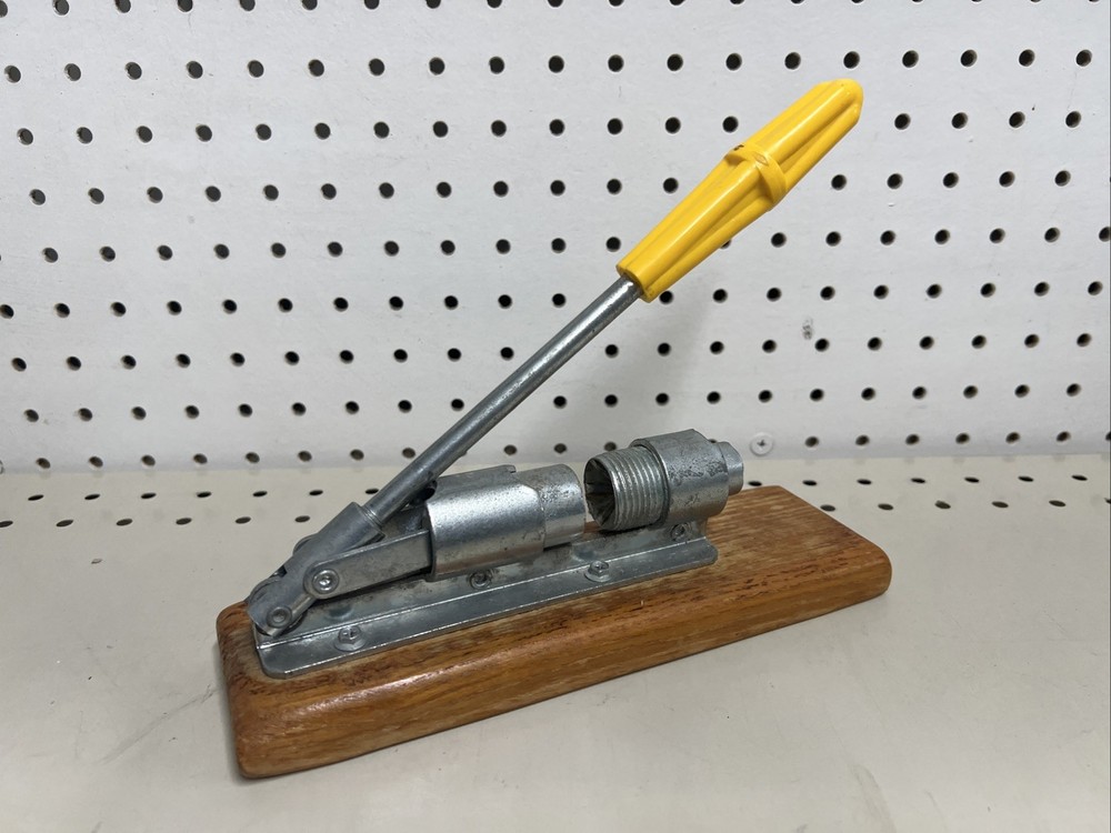 Vintage Nut Cracker Sheller Heavy Duty Nutcracker Lever Wood Base