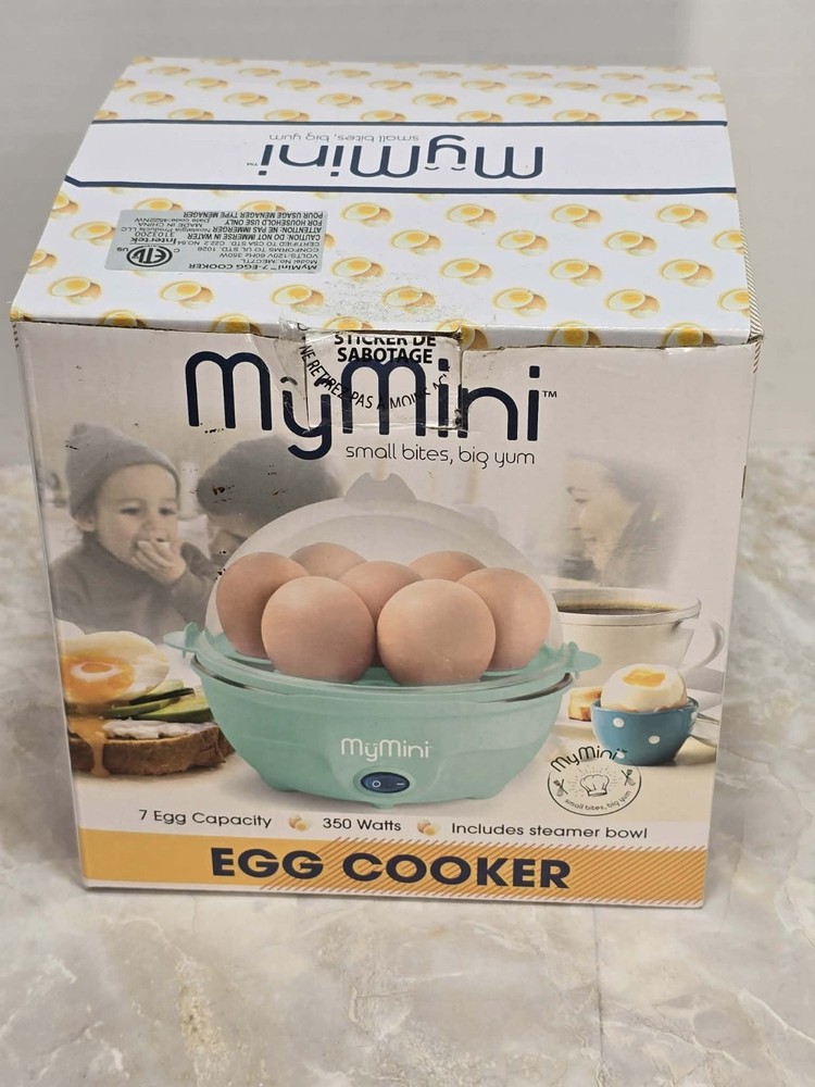 MyMini Egg Cooker Teal 7 Egg Capacity Open Box Kitchen Compact 🍳🥚