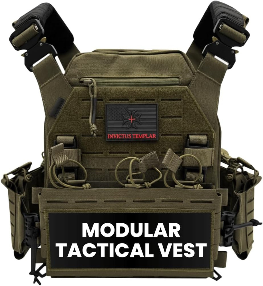 Modular Tactical Vest – 1000D Nylon, Quick Release, MOLLE, Adjustable | Training
