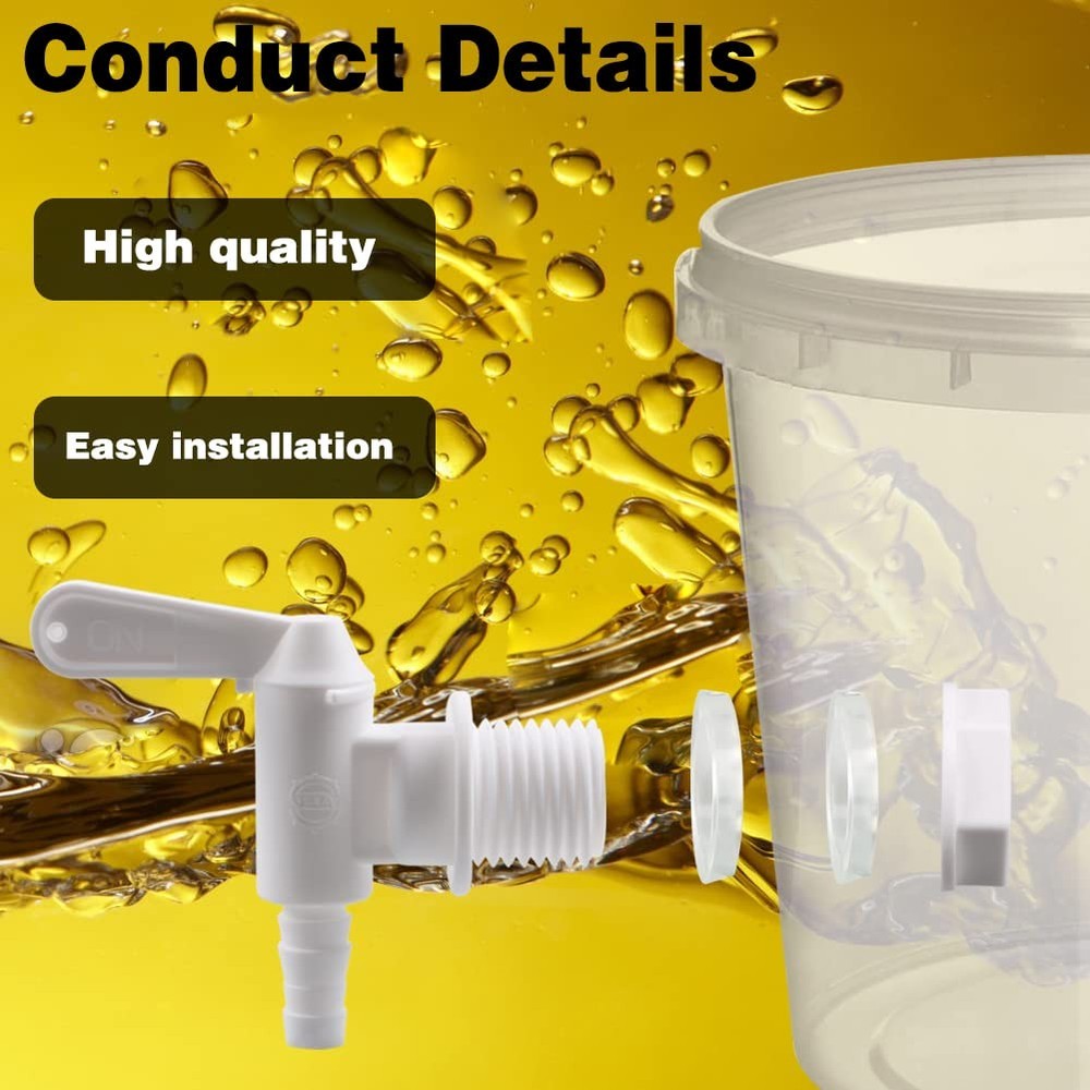 2-Pack Bottling Bucket Plastic Spigot Replacement for Beer Wine