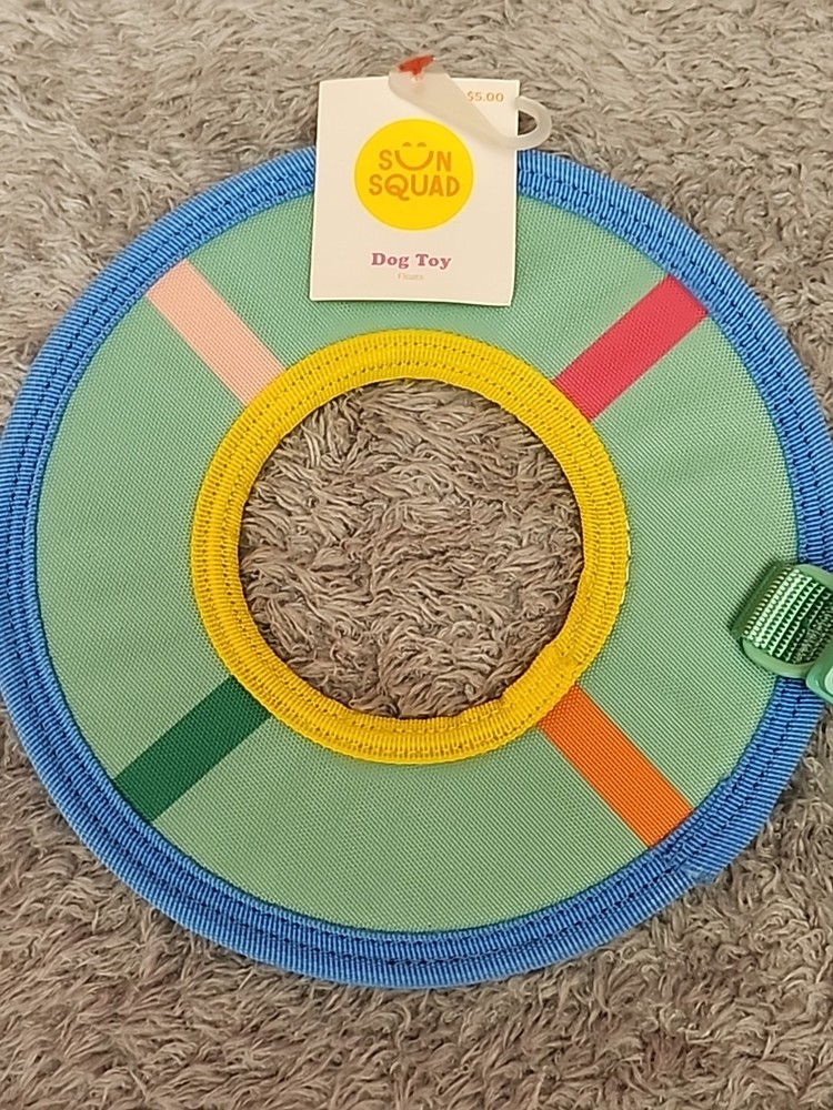 Sun Squad Leash, Adjustable Harness and Toy, Multi-Color, Size Small