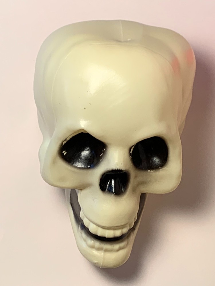 Plastic Blow Mold Human Skull Halloween Decor Unmarked