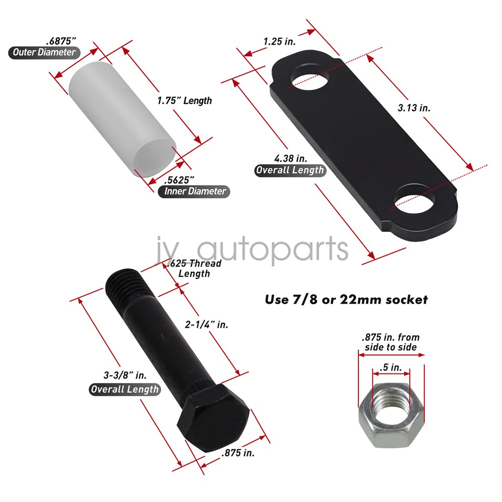 Wheel Greaseable Single For Trailer Axle Shackle Kit for Double Eye Spring