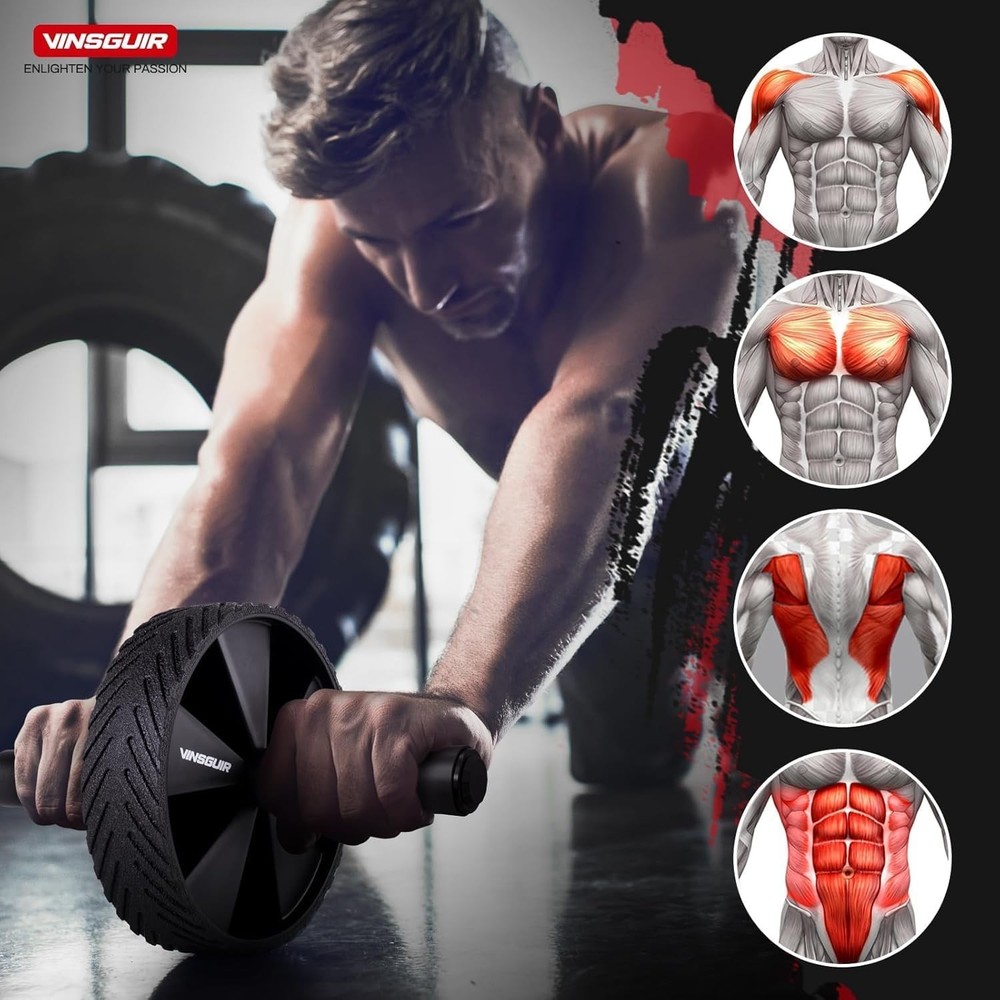Ab Roller Wheel - Ab Workout Equipment for Abdominal & Core Strength Training...