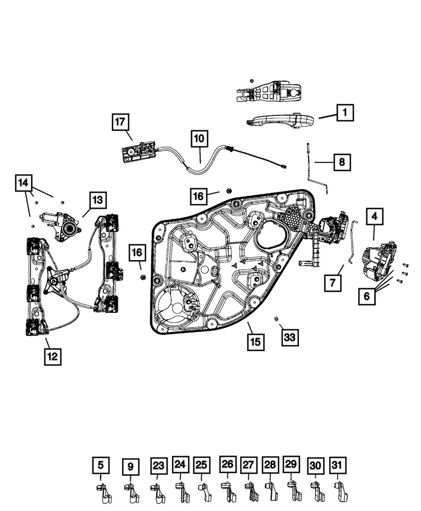 Genuine Mopar Window Motor Screw 68043877AA