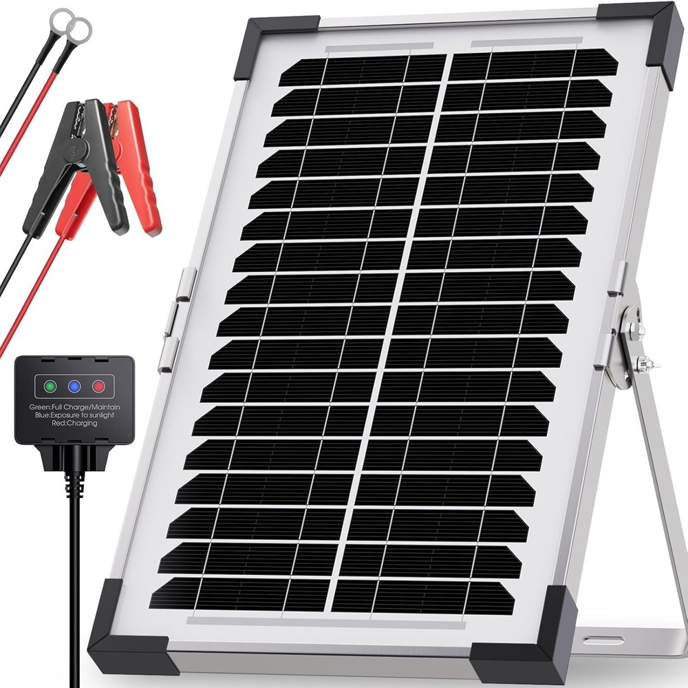 High-Efficiency 7.5W Solar Panel: Durable & Waterproof Battery Maintainer