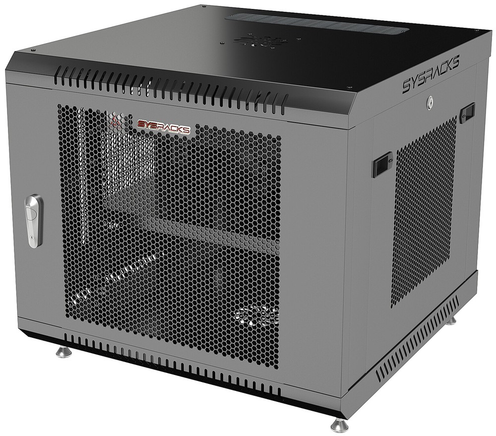 Server Rack 9U Wall Mount Cabinet Locking Networking Data Enclosure VENTED Door