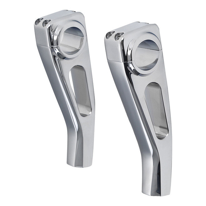 Universal Chrome 6" Handlebar Top Risers Fits For Harley 1-1/4" Handlebars