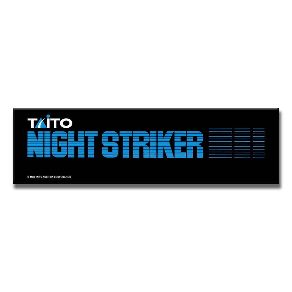 Night Striker Premium Arcade Marquee Insert Reproduction Header Backlit