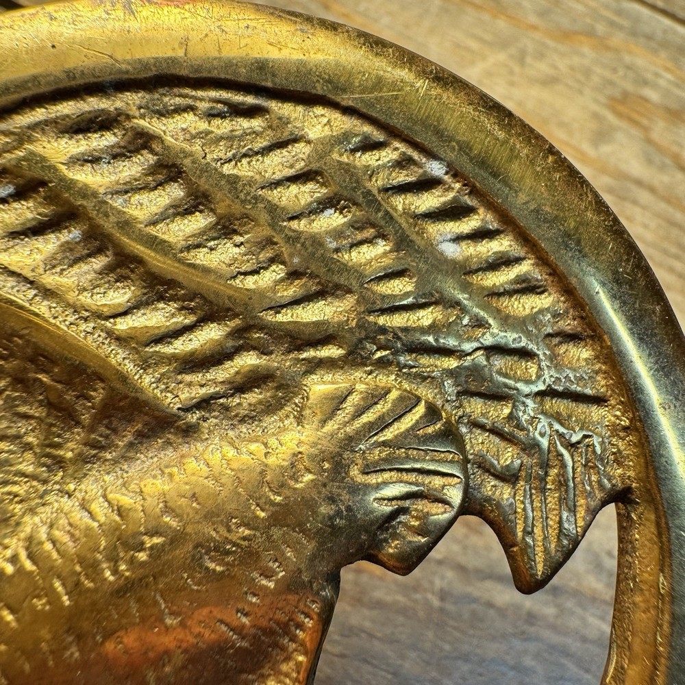 Brass Duck Flying Chimney Flue Damper Handle Pull Fireplace Hook Heavy