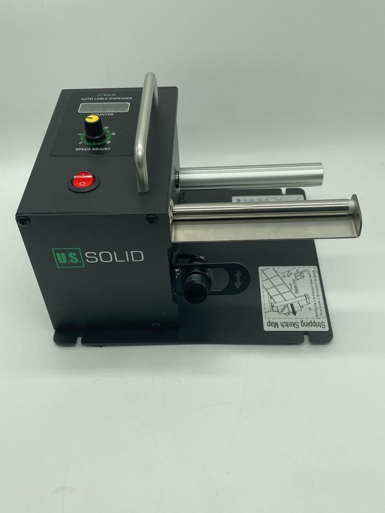 U.S. Solid Automatic Label Dispenser Machine w/Counter Fibre Optic Sensor Speed