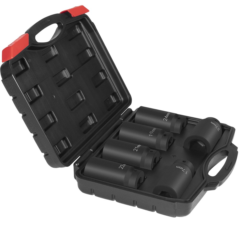 6 Pack Crank Bolt Socket Set Harmonic Balancer Impact Socket 17/19/21/22/24/27m