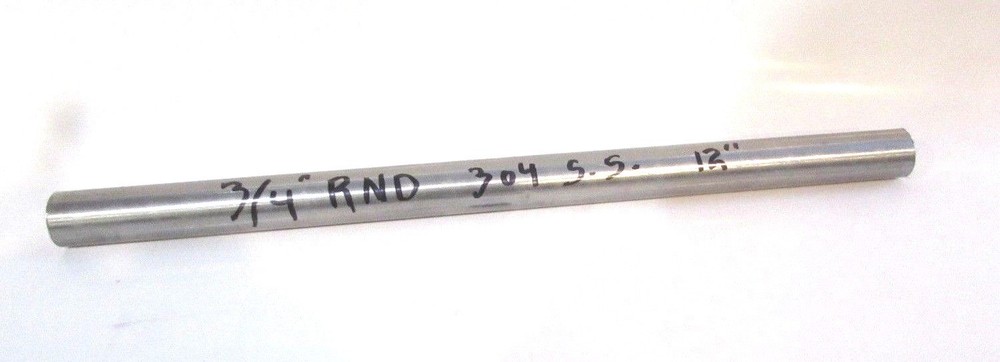 3/4" ROUND X 12" 304 STAINLESS STEEL