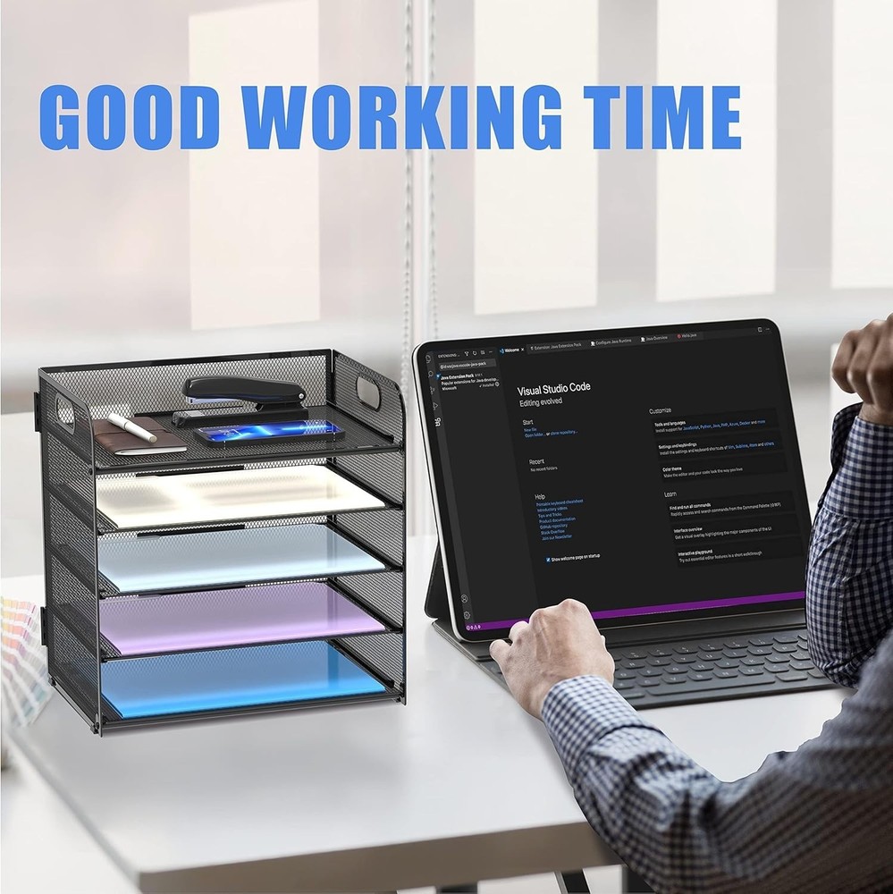 Mesh Desk Organizer 2-Pack - Black