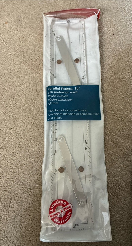 Weems & Plath Marine Navigation Parallel Ruler 15”