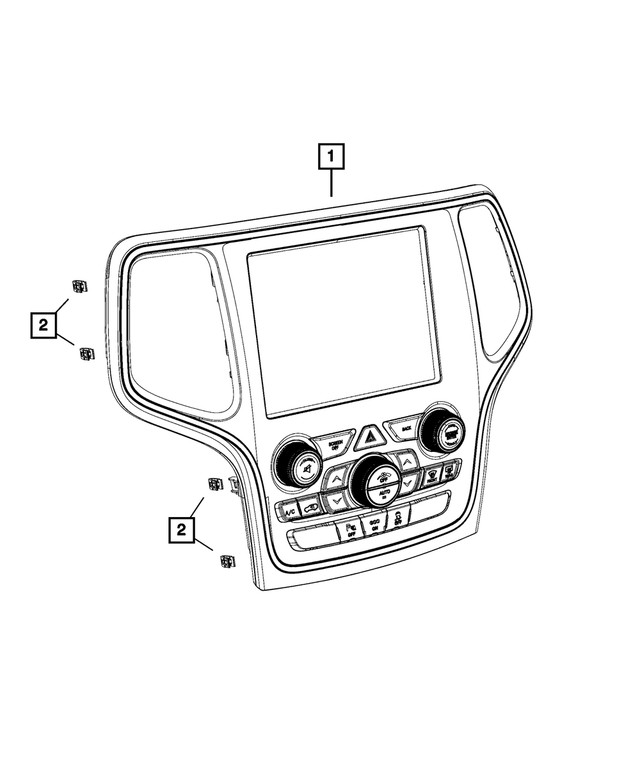 Genuine Mopar Vehicle Feature Controls Center Stack 68254017AI