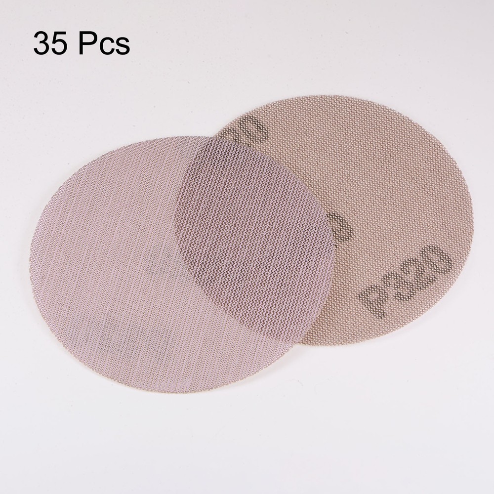 35pcs 320 Grits Mesh Sanding Discs 5 Inch Hook and Loop Sanding Net
