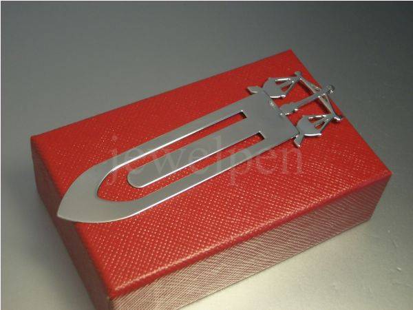 Bookmark Justitia Scale Suum Cuique Solid 925 Sterling Silver (V1)