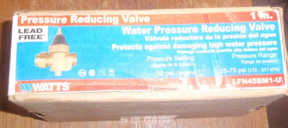 Watts #LFN45BM1-U Water Pressure 1" Reducing Valve Lead Free