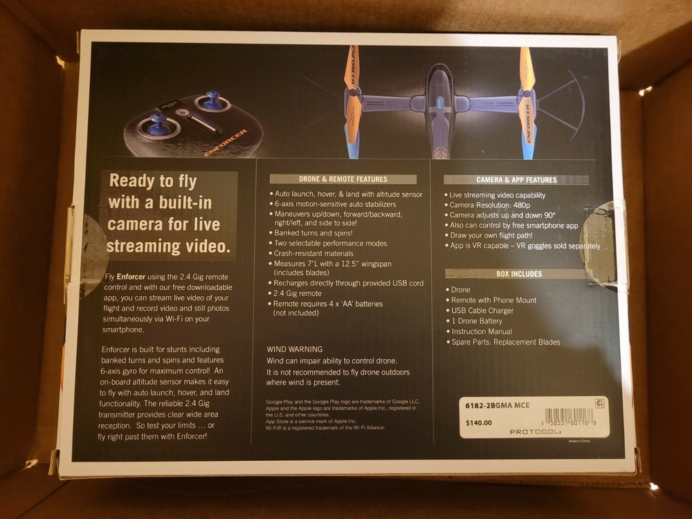 Protocol Enforcer Rc Folding Drone With Live Streaming