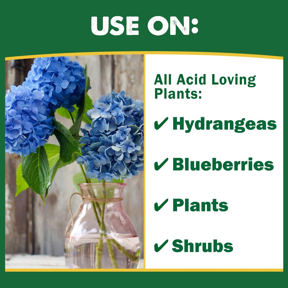 Organic Soil Acidifier Soil Amendment; Lowers Soil pH and Turns Hydrangeas Bl...