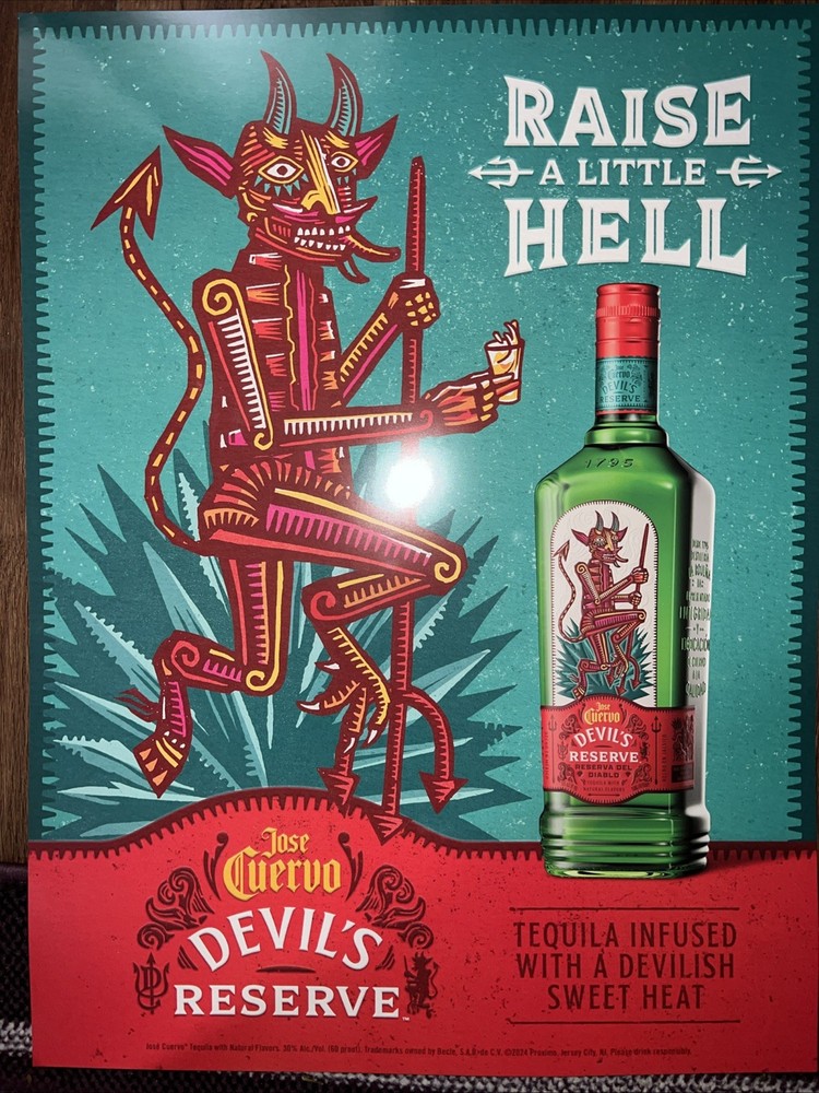Cuervo Devils Reserve Poster 18 By 24 Inch Double Sided