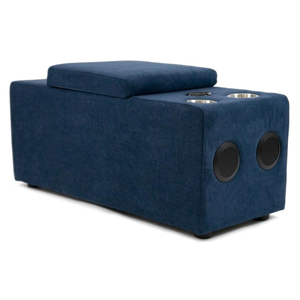 Pixie Modular Speaker Console Bluetooth USB Cupholders Navy Fabric