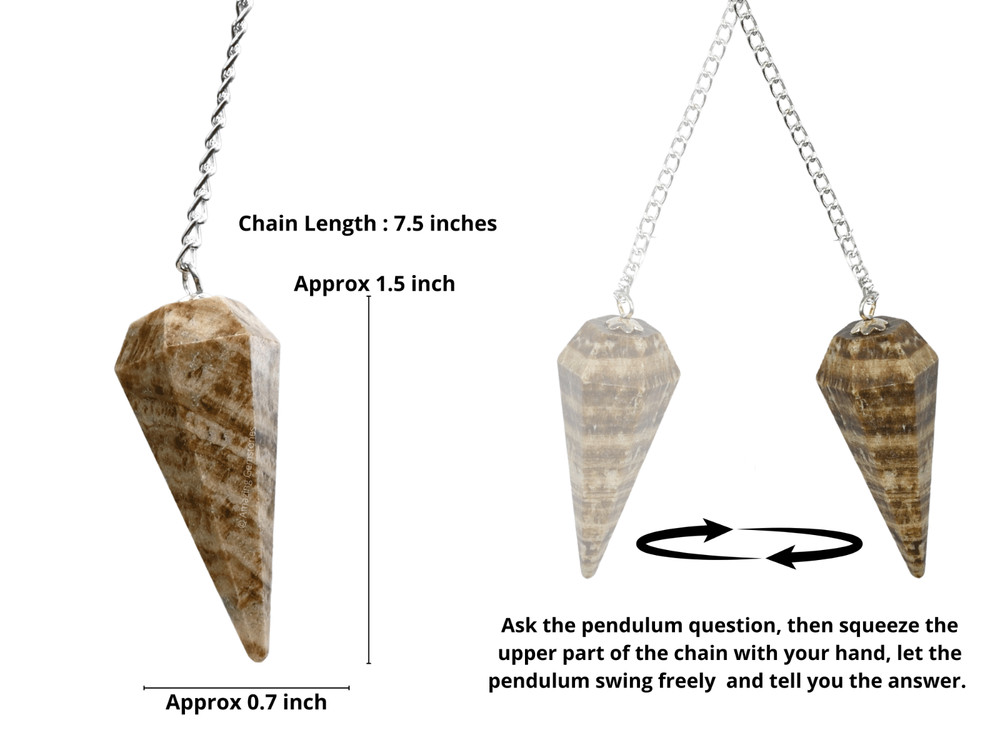 Aragonite Dowsing Crystal Pendulum