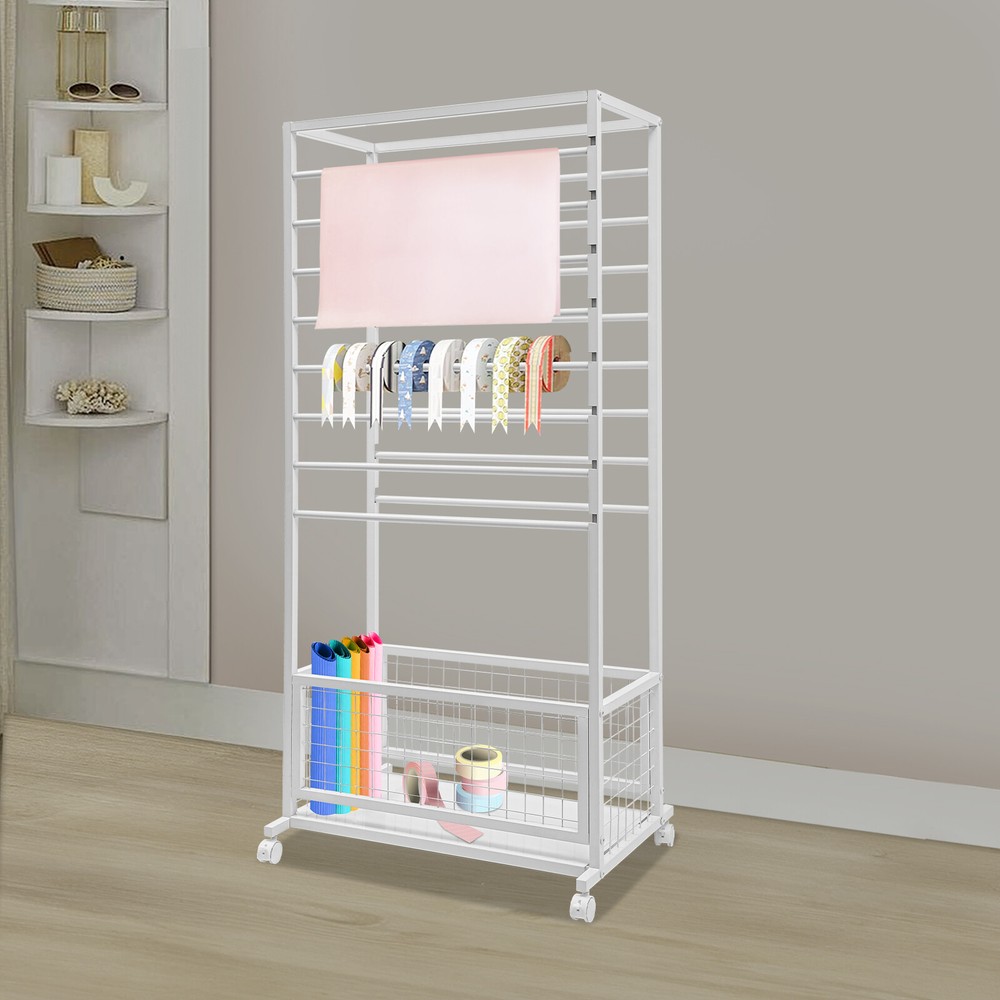 16-Layer Organizer Rack, Storage Shelf, Floor Standing Ribbon Display Rack US!