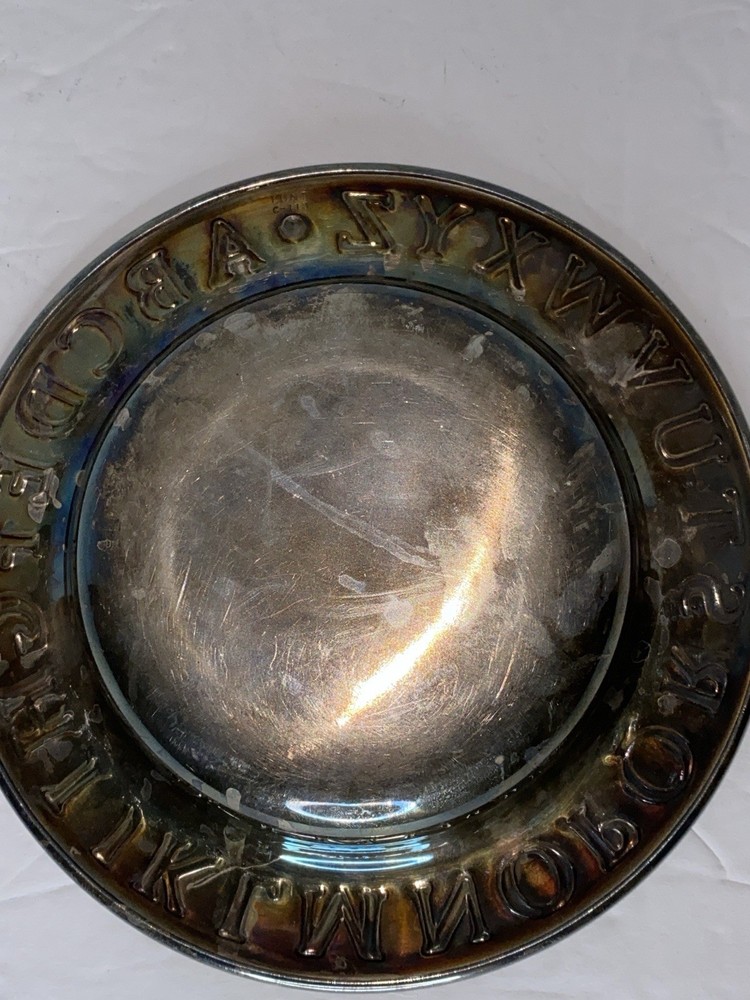 Lunt C-113 Silver Plated Alphabet Dish/bowl