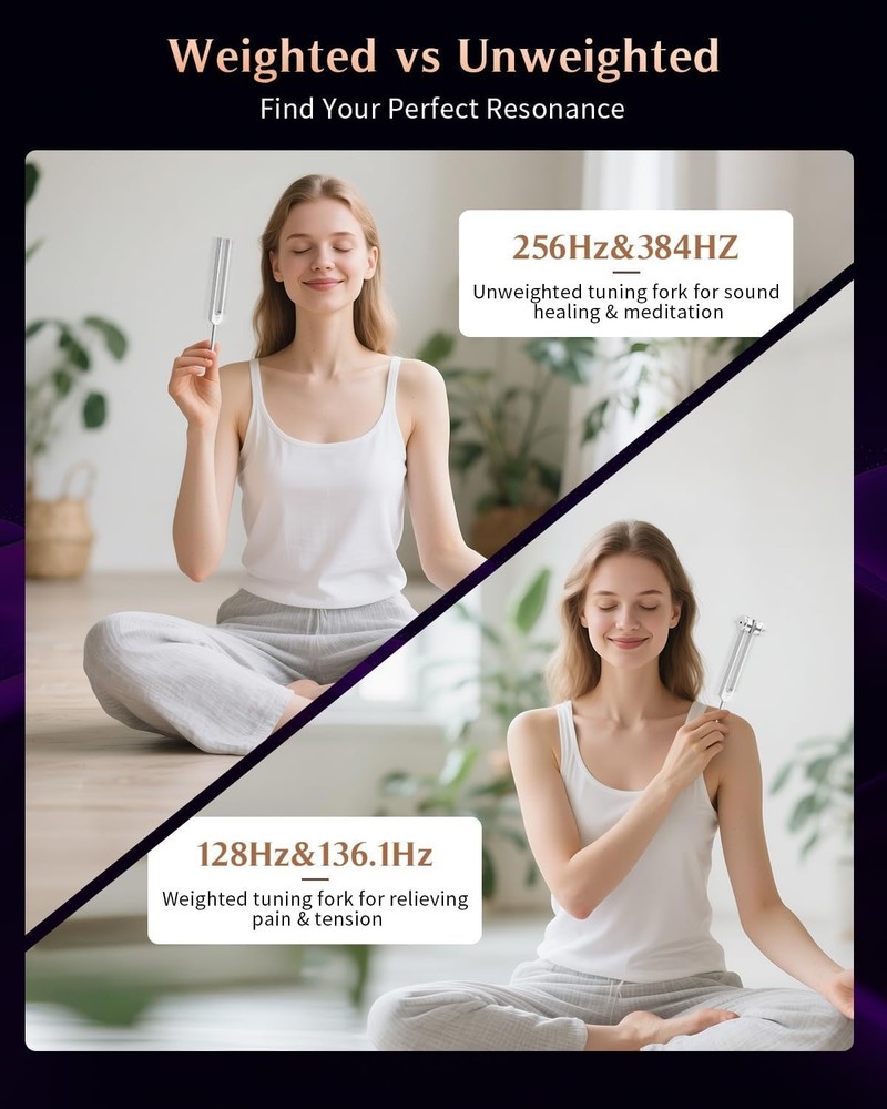 Precise Frequency Tuning Forks - Sound Healing Kit