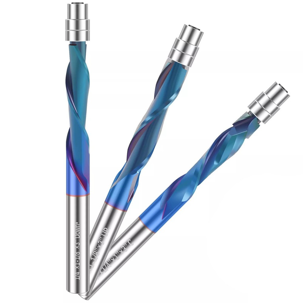 1/4'' Shank Durable Blue Flush Trim Solid Carbide Trimming Router Bit Cutter