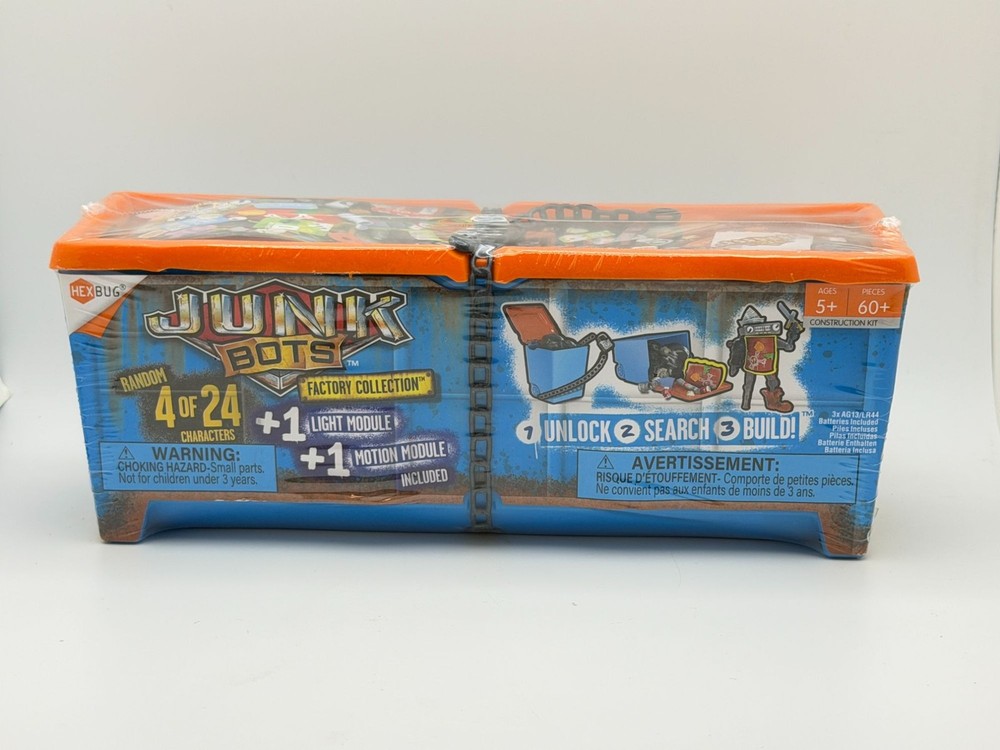 HEXBUG Junk Bots Factory Collection Construction Kit With Motion & Light Modules