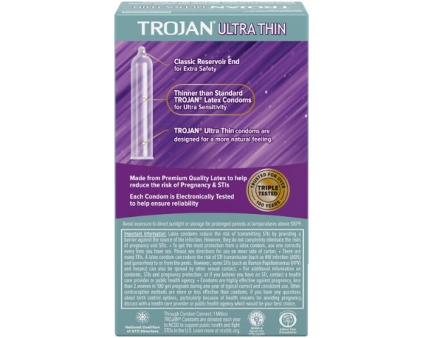 Trojan Sensitivity Ultra Thin - 12 count - Condoms