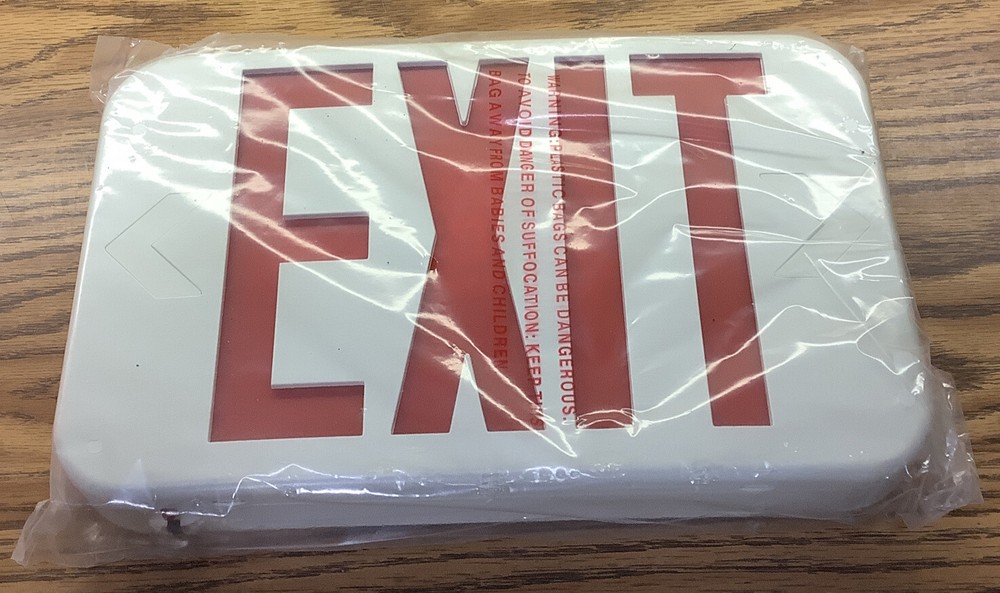 Slimline LED Thermoplastic Exit Sign Red