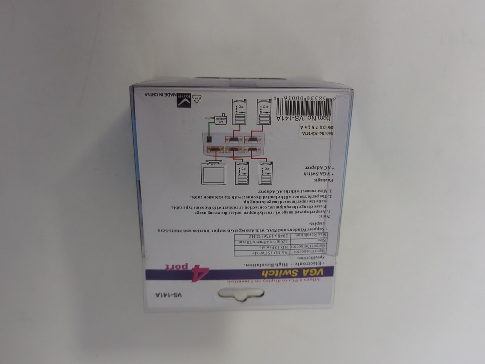 VGA SWITCH 4 PORT VS-141A