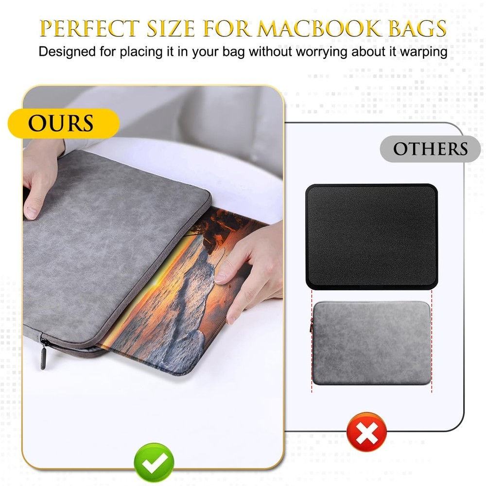 Mouse Pad with Non-Slip Rubber Base, Premium-Textured & Washable Computer Mousep